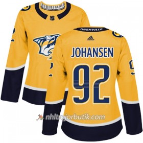 Dame Ishockey Nashville Predators Tröja Ryan Johansen 92 Adidas 2017-2018 Guld Authentic